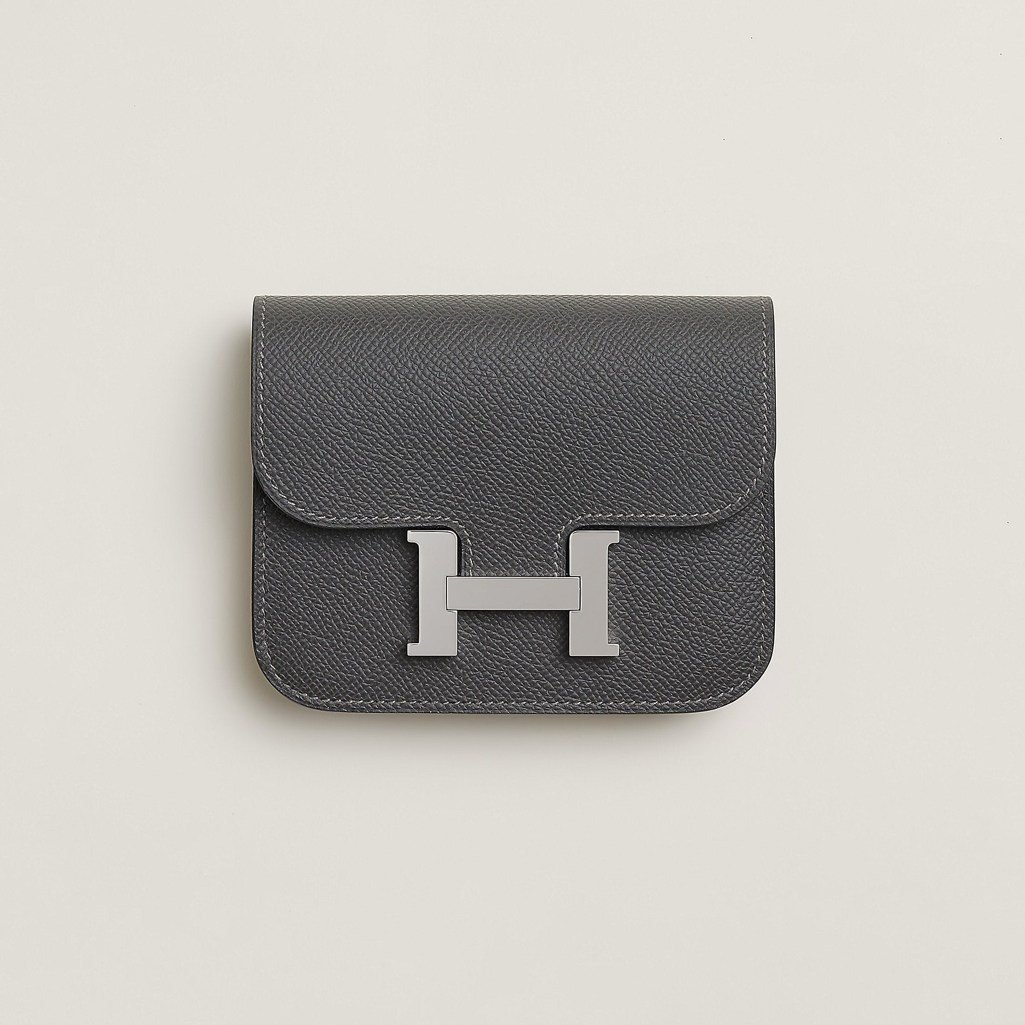  Hermes Constance Slim Wallet Graphite