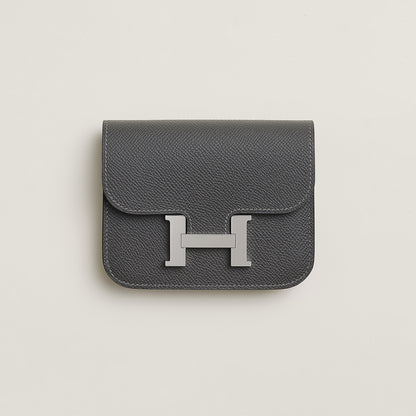  Hermes Constance Slim Wallet Graphite