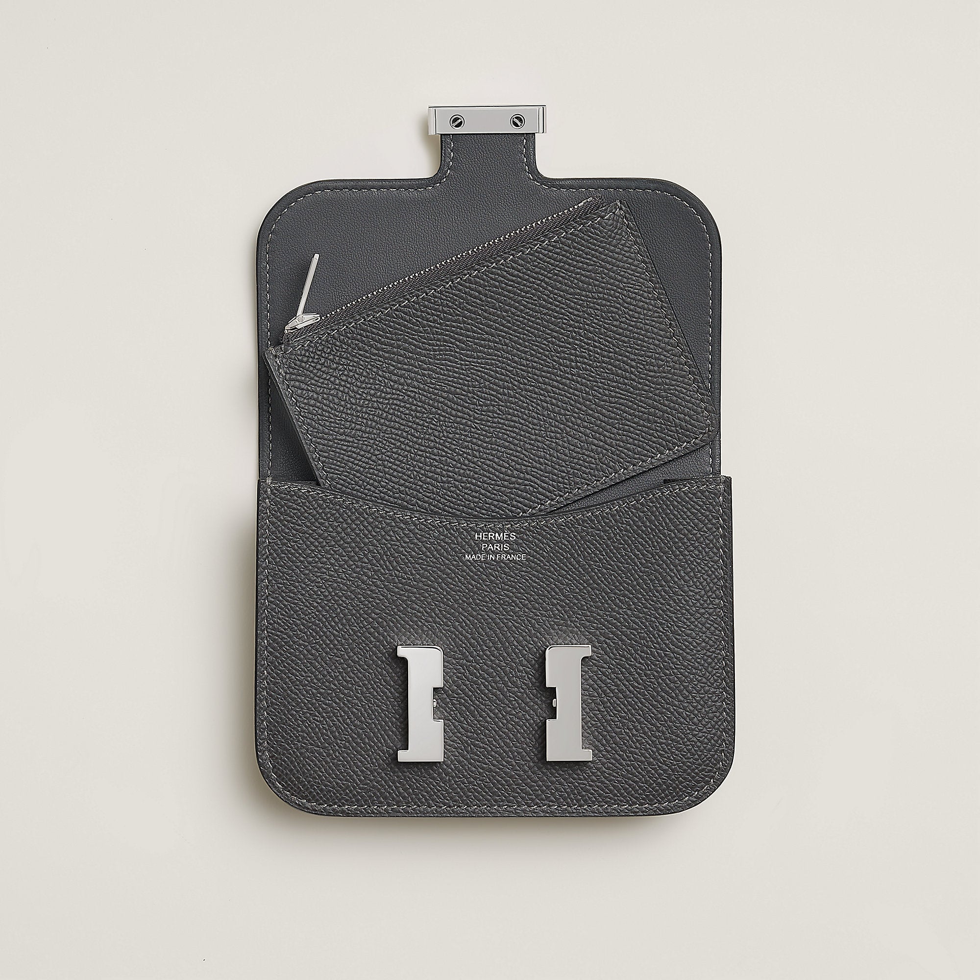 Hermes Constance Slim Wallet Graphite