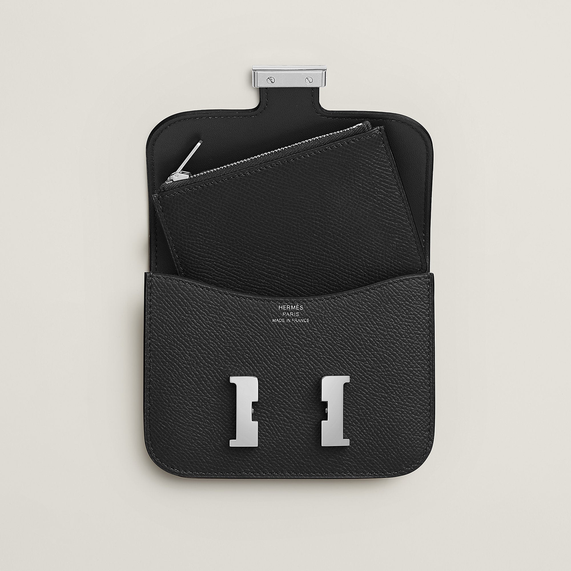  Hermes Constance Slim Wallet Noir