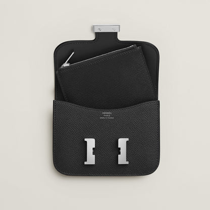  Hermes Constance Slim Wallet Noir