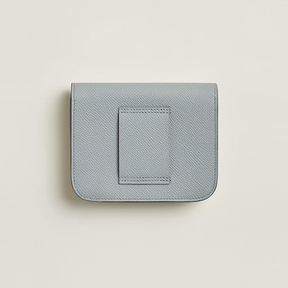  Hermes Constance Slim Wallet Bleu Glacier