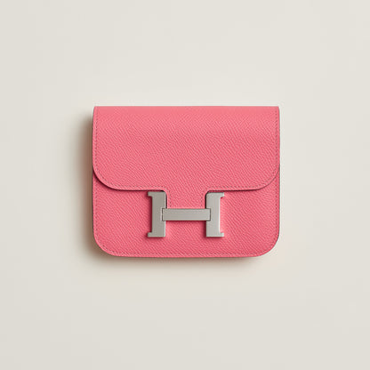  Hermes Constance Slim Wallet Bleu Saphir