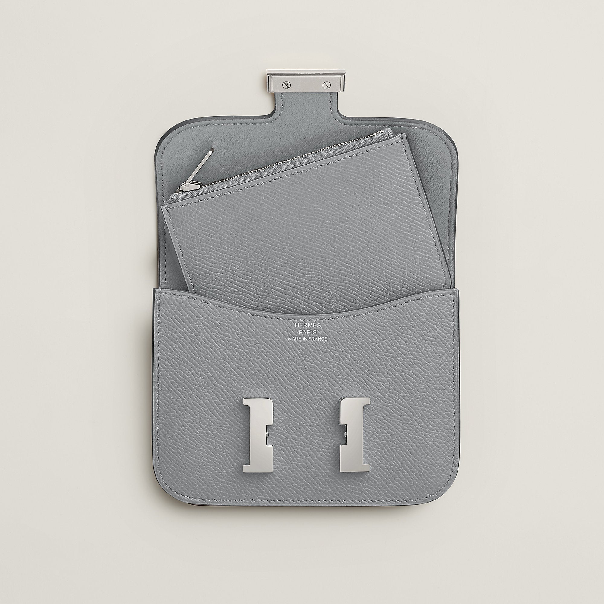  Hermes Constance Slim Wallet Bleu Saphir