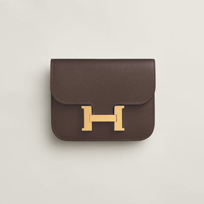  Hermes Constance Slim Wallet Bleu Saphir