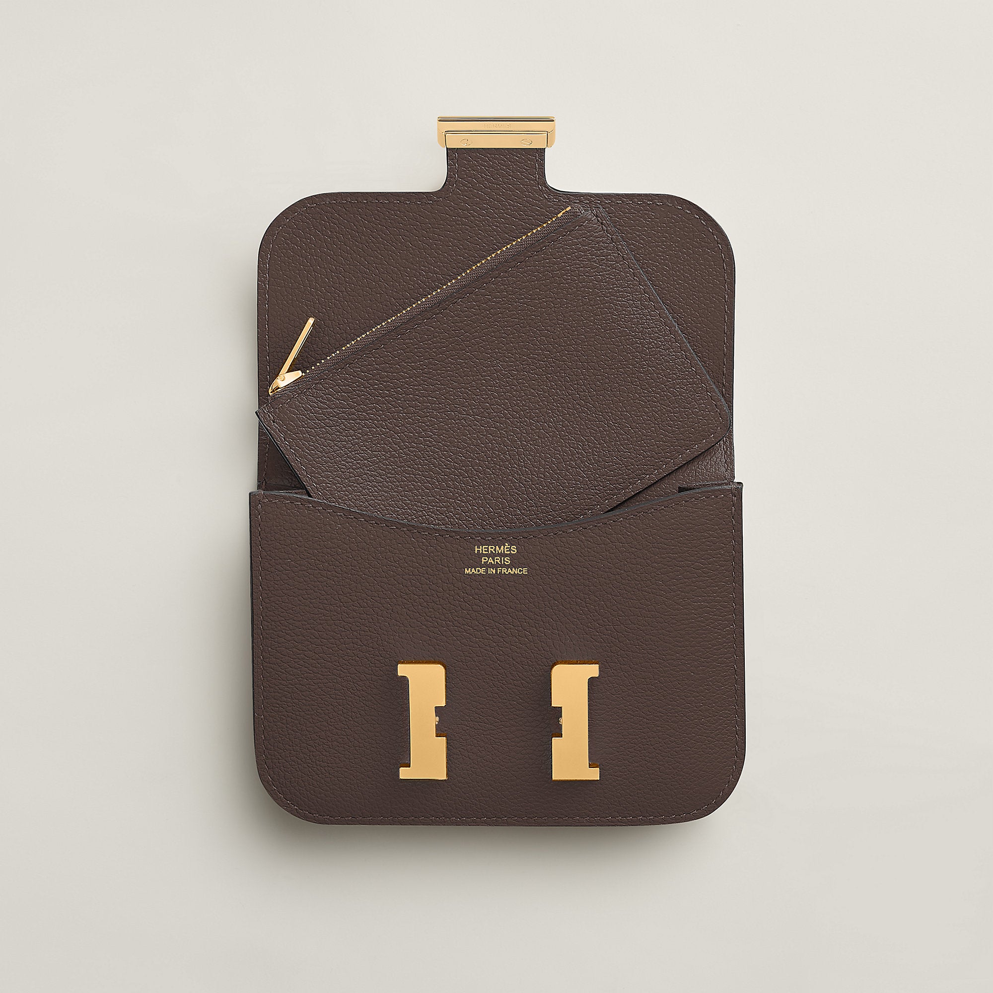  Hermes Constance Slim Wallet Bleu Saphir