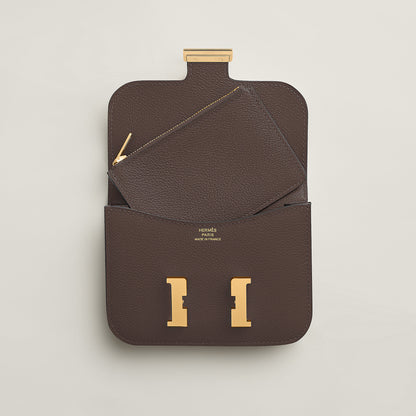  Hermes Constance Slim Wallet Bleu Saphir