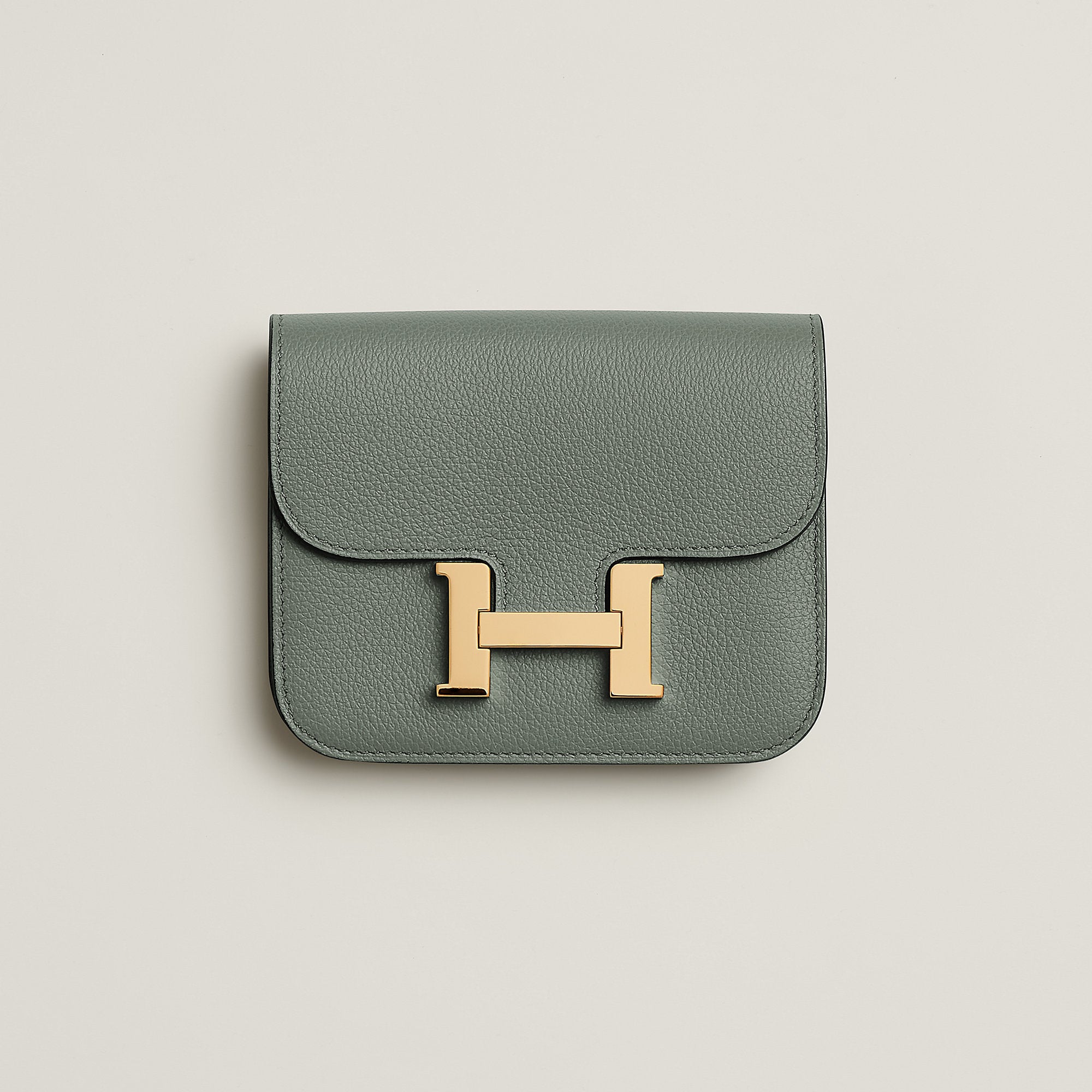 Hermes Constance Slim Wallet Vert Amande