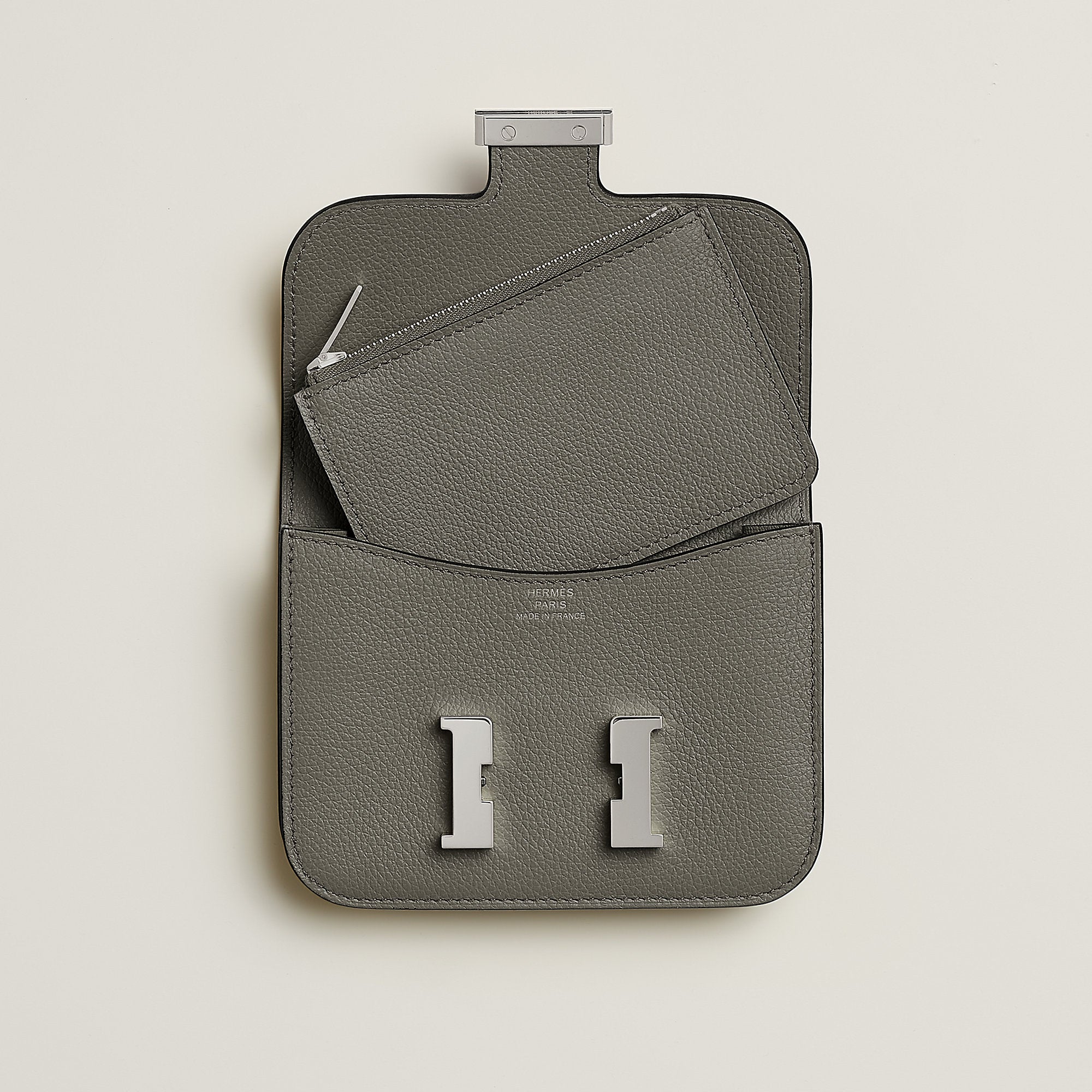  Hermes Constance Slim Wallet Bleu Saphir