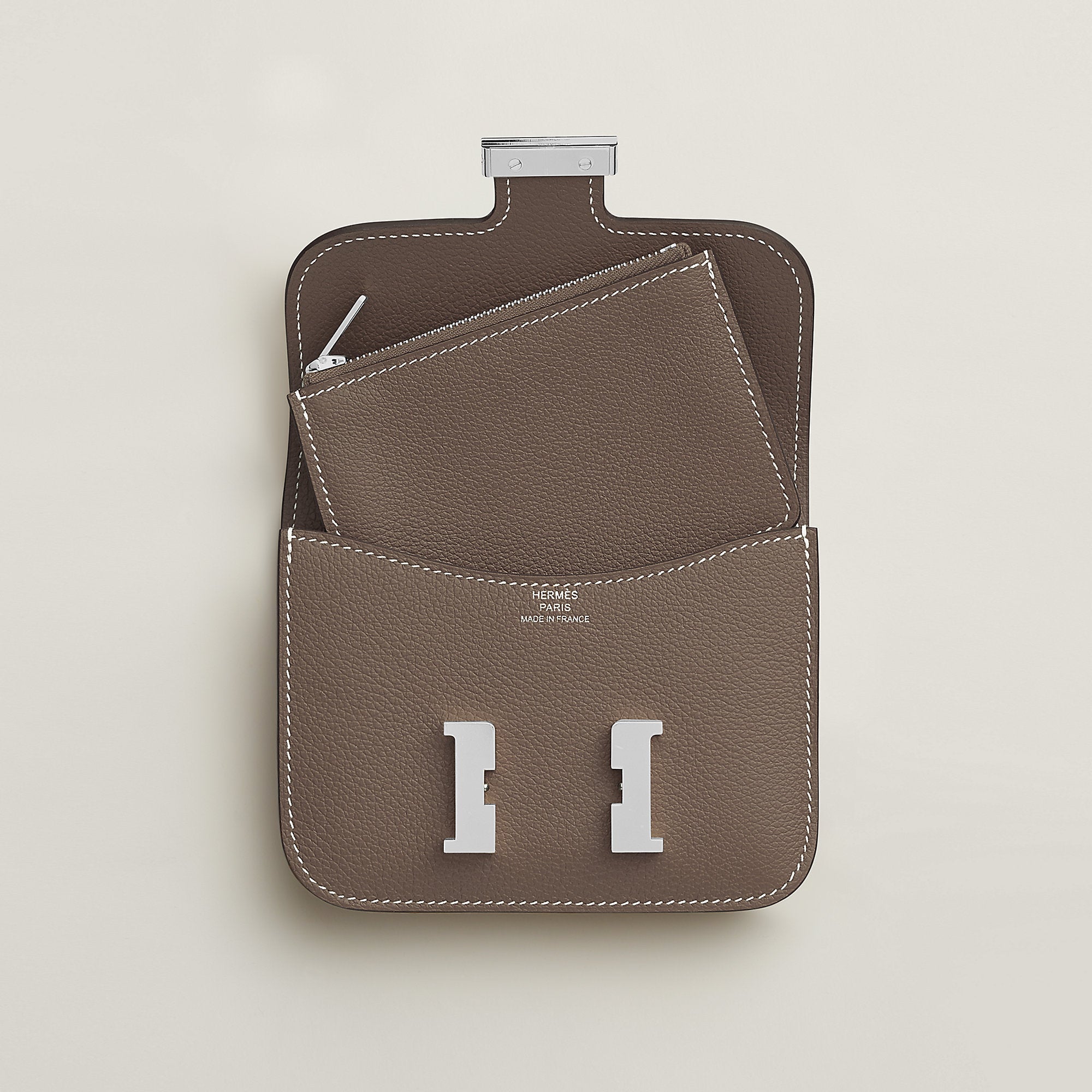  Hermes Constance Slim Wallet Toupe