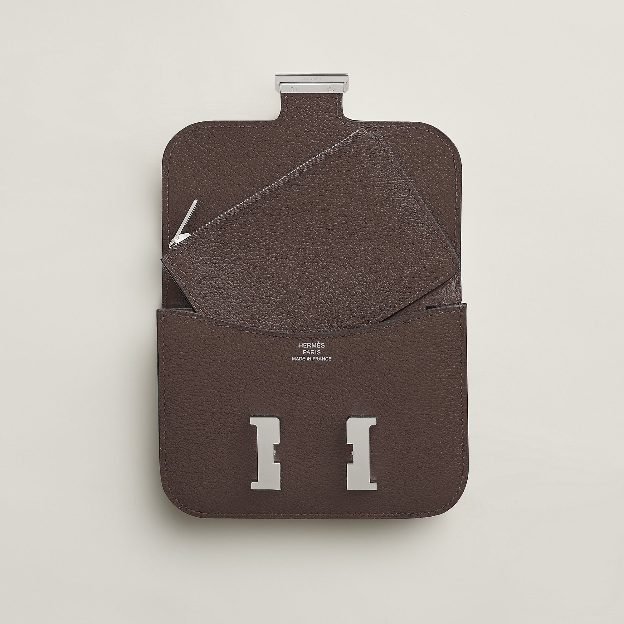  Hermes Constance Slim Wallet Moka