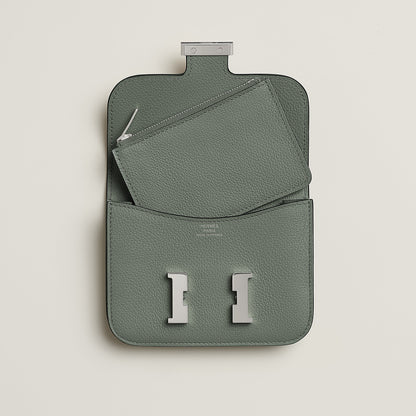  Hermes Constance Slim Wallet Vert Amande