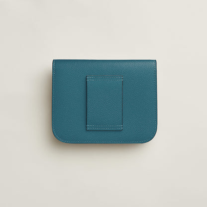  Hermes Constance Slim Wallet Navy