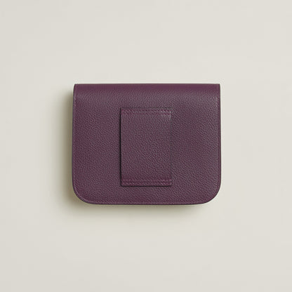  Hermes Constance Slim Wallet Cassis