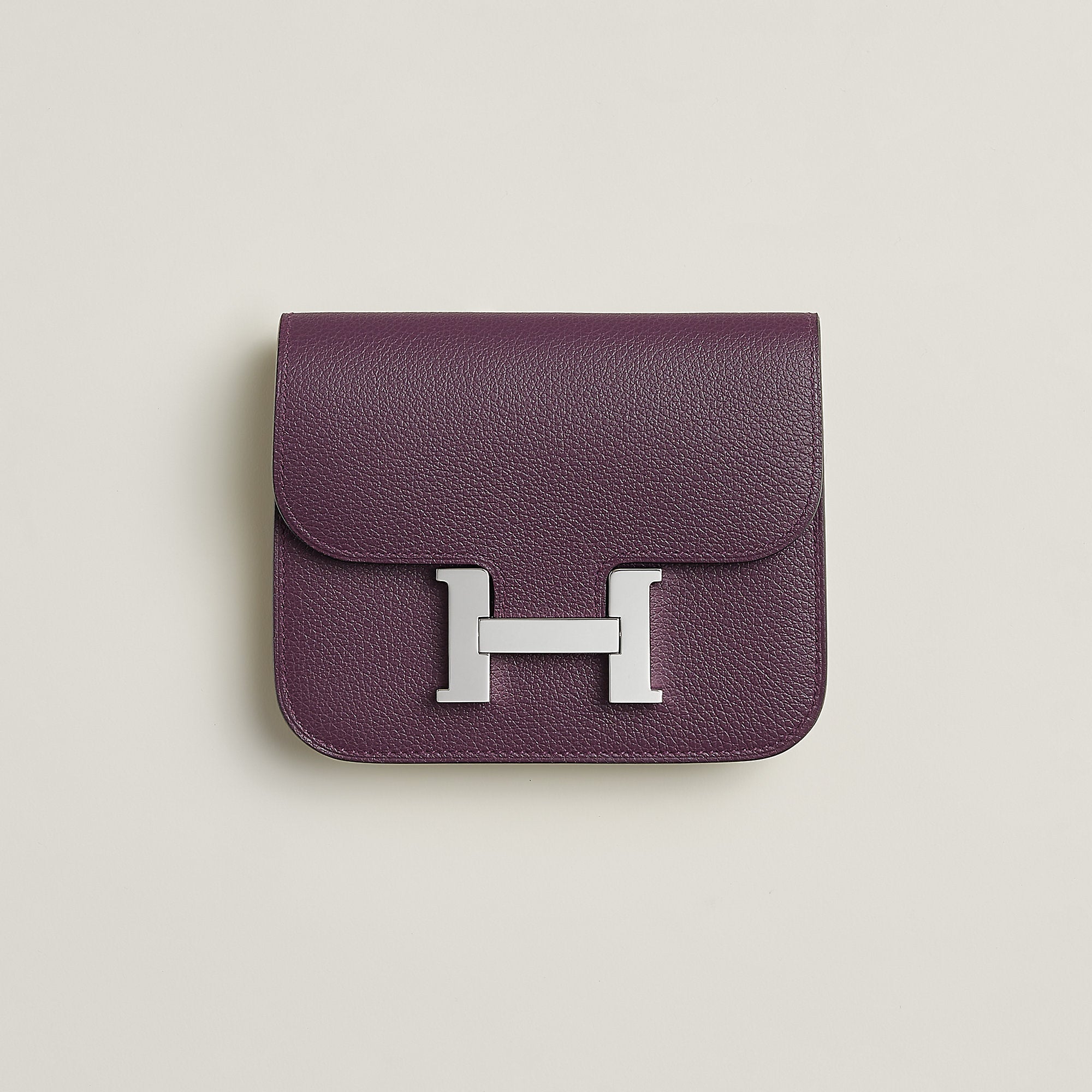  Hermes Constance Slim Wallet Cassis