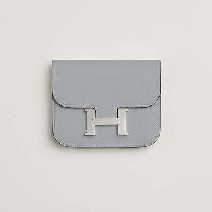  Hermes Constance Slim Wallet Bleu Saphir