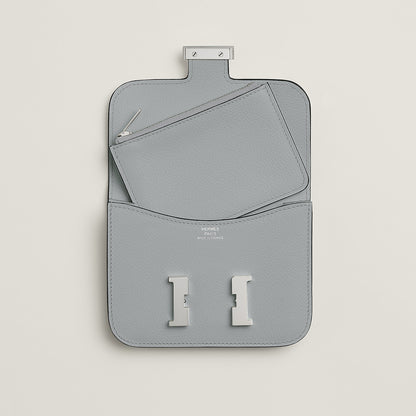  Hermes Constance Slim Wallet Bleu Saphir