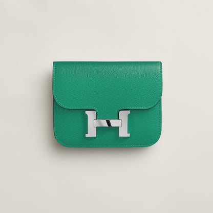  Hermes Constance Slim Wallet Bleu Saphir