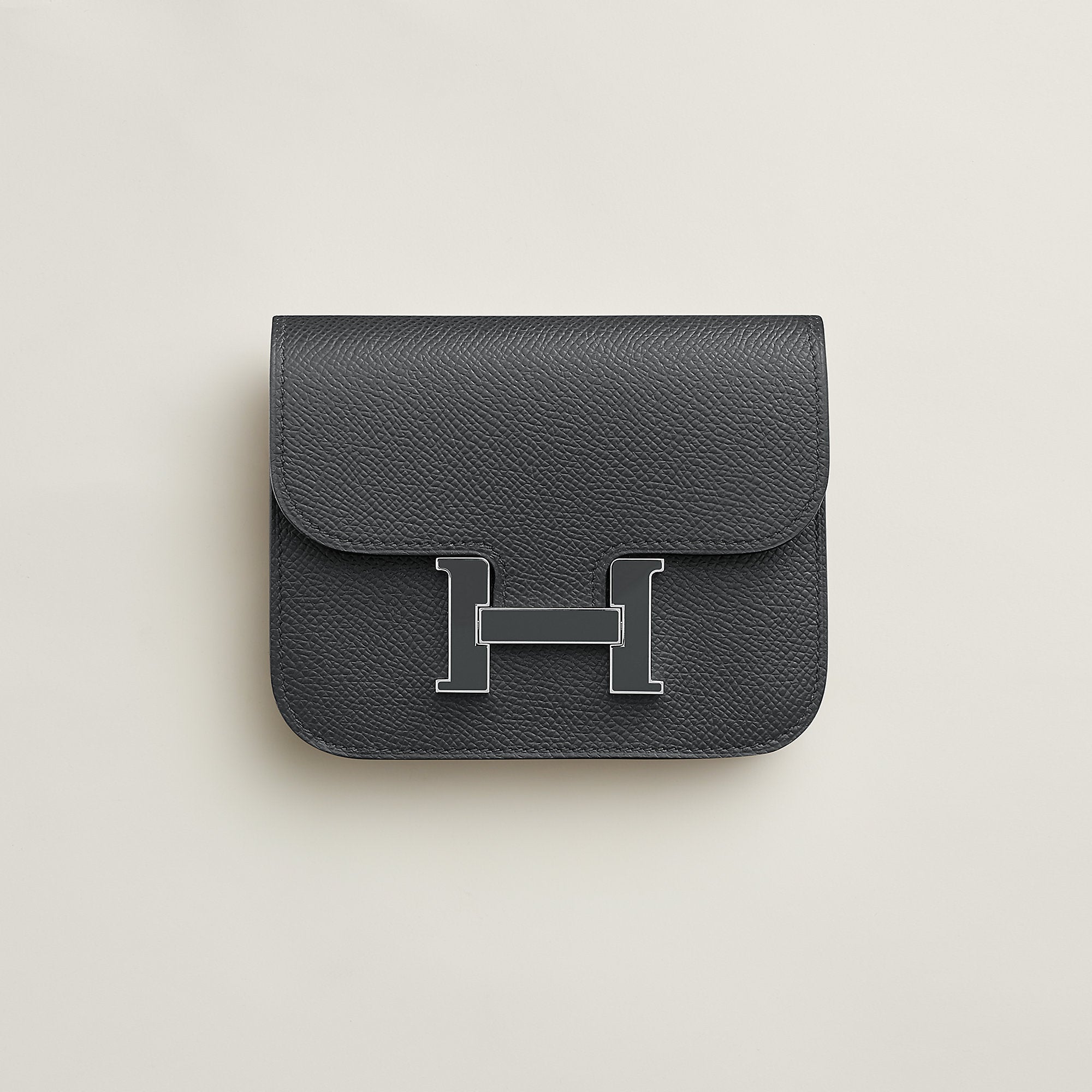  Hermes Constance Slim Wallet Bleu Saphir