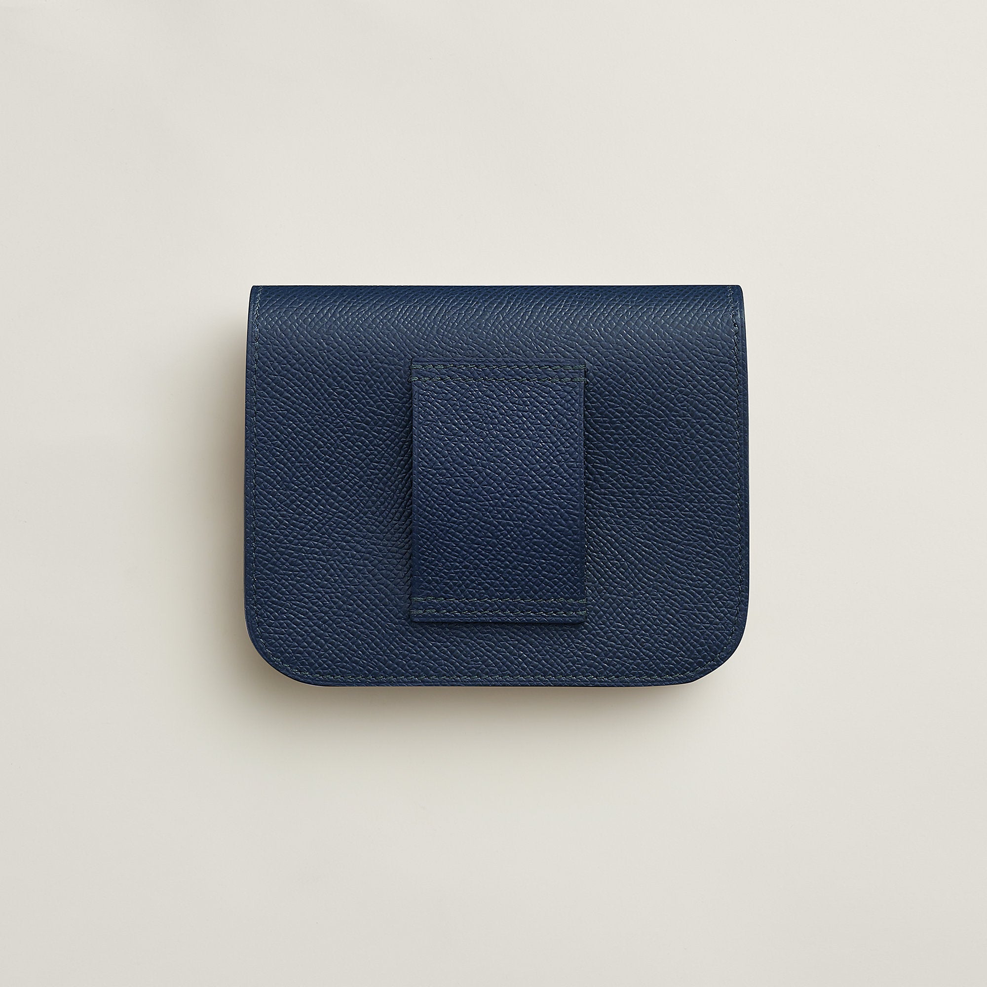  Hermes Constance Slim Wallet Bleu Saphir