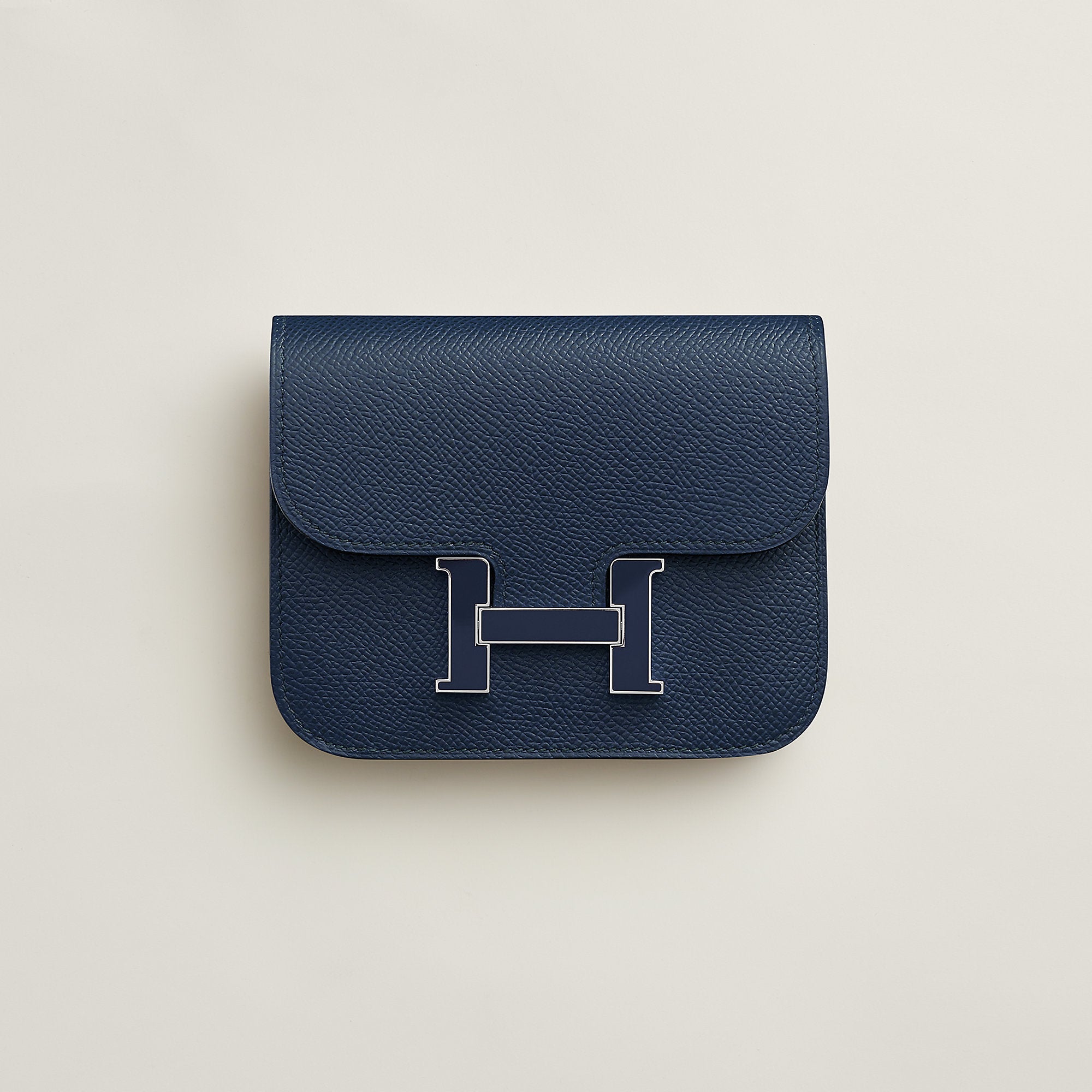  Hermes Constance Slim Wallet Bleu Saphir