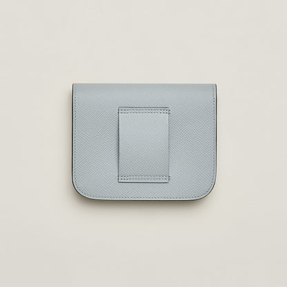  Hermes Constance Slim Wallet Bleu Glacier