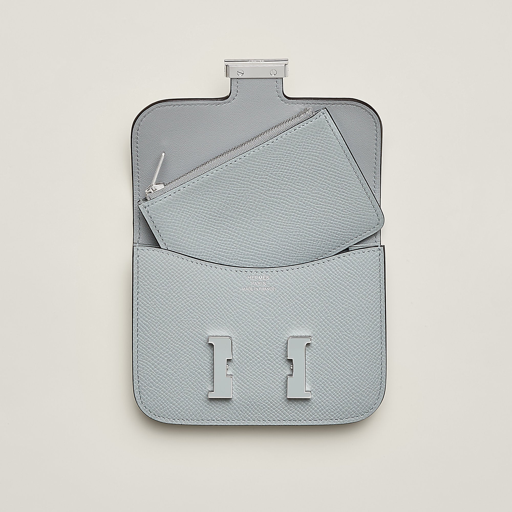  Hermes Constance Slim Wallet Bleu Saphir