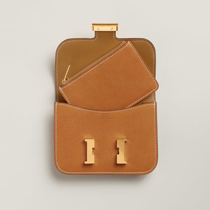  Hermes Constance Slim Wallet Toffee