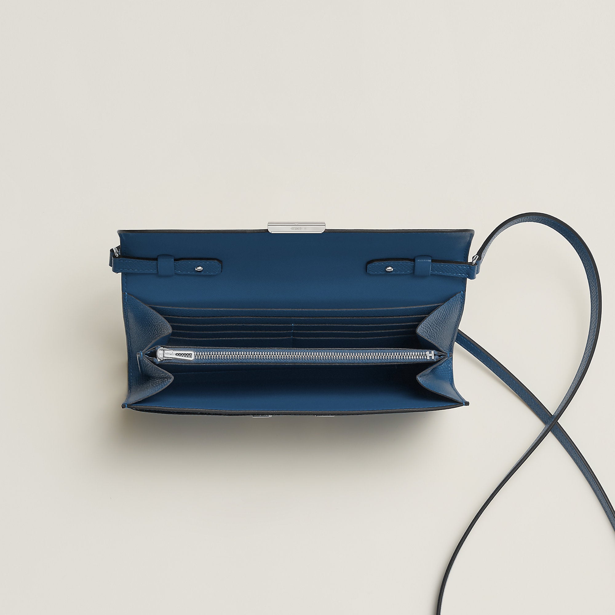  Hermes Constance To Go Wallet Bleu Tie