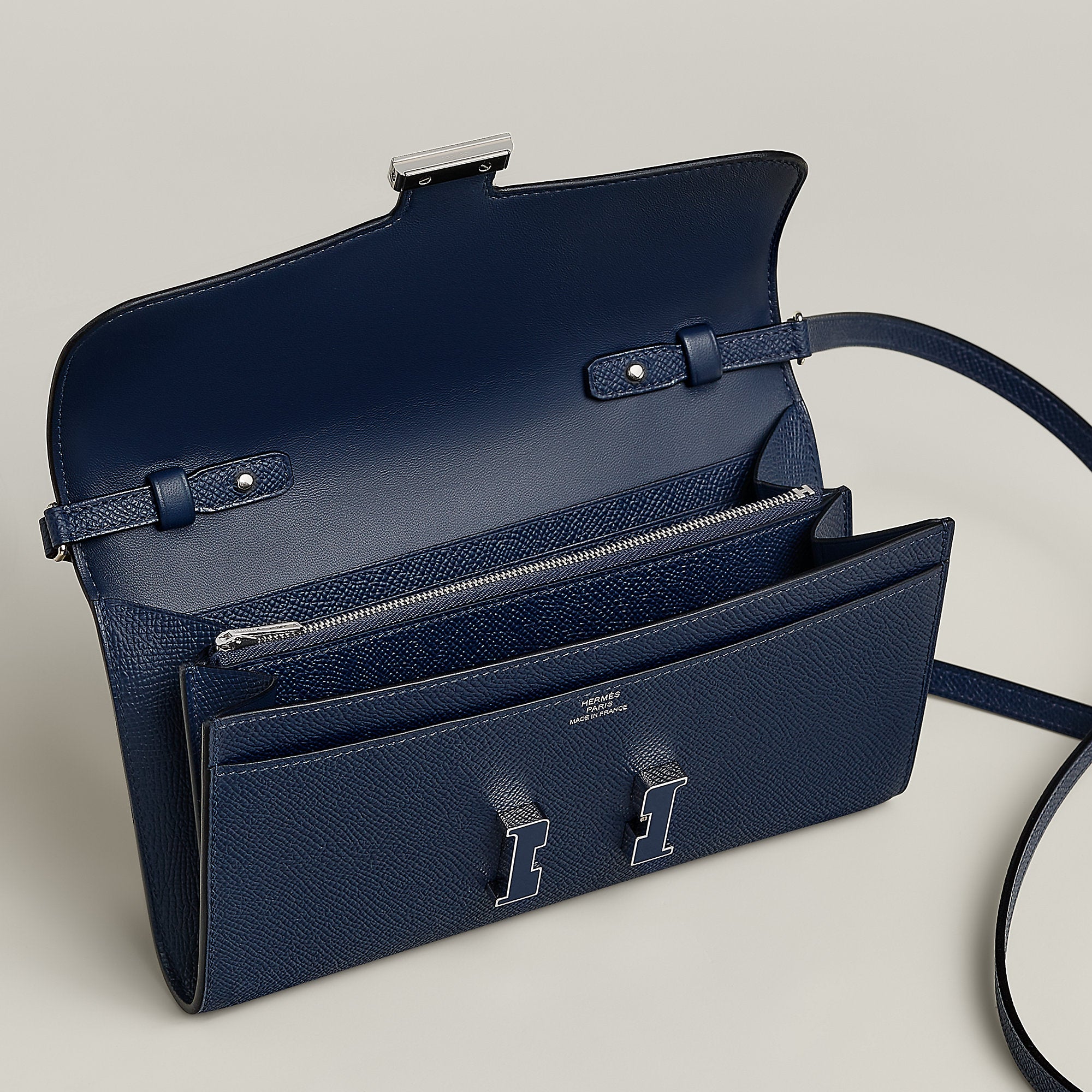 Hermes Constance To Go Wallet Bleu Thalassa