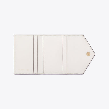 Tory Burch Contrast Embossed Envelope Small Wallet Light Cream / Navy