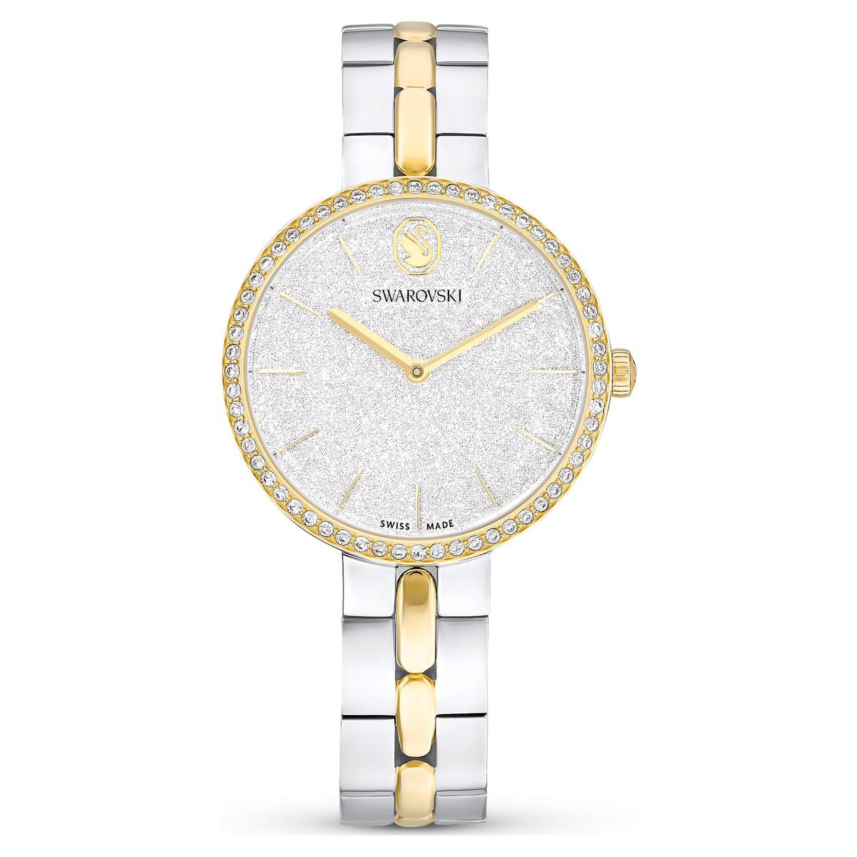 Swarovski Cosmopolitan Watch Swiss Made Metal Bracelet Silver Tone Mixed Metal Finish SW5755660