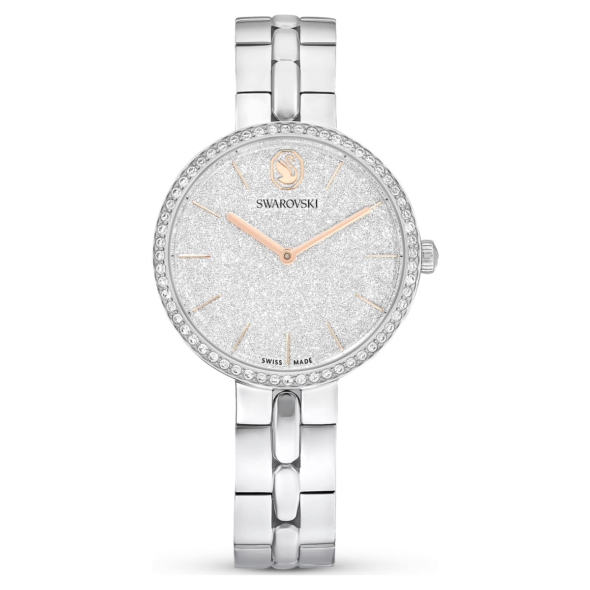 Swarovski Cosmopolitan Watch Swiss Made Metal Bracelet Silver Tone Stainless Steel SW5742475