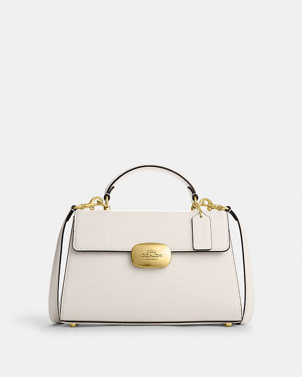 Eliza Top Handle Smooth Leather-Gold-Chalk Smooth Leather-Gold-Chalk