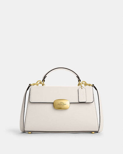 Eliza Top Handle Smooth Leather-Gold-Chalk Smooth Leather-Gold-Chalk