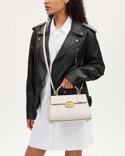 Eliza Top Handle Smooth Leather-Gold-Chalk Smooth Leather-Gold-Chalk