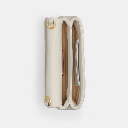Coach Tabby Crossbody Wristlet With Pillow Quilting Brass Chalk