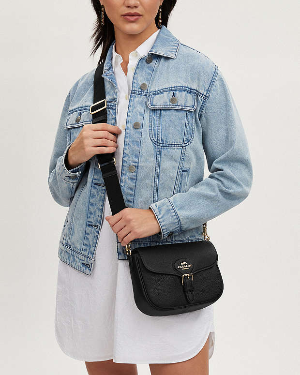 Amelia Saddle Bag Gold-Black Gold-Black