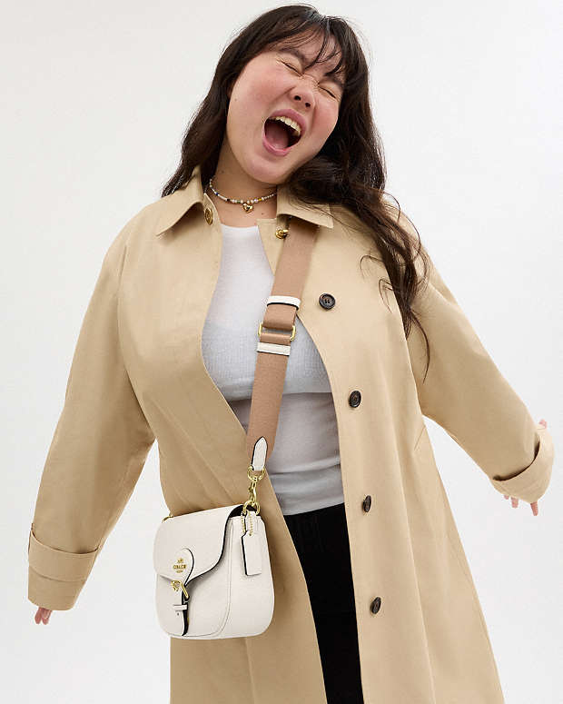 Amelia Saddle Bag Pebbled Leather-Gold-Chalk Pebbled Leather-Gold-Chalk