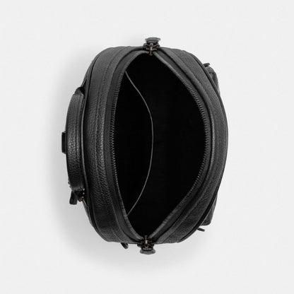 Coach Charter Pack In Signature Leather Black