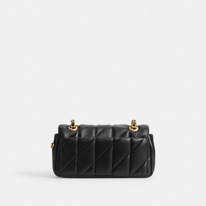 Coach Tabby Shoulder Bag 20 With Pillow Quilting Brass Black