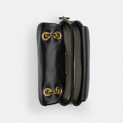 Coach Tabby Shoulder Bag 20 With Pillow Quilting Brass Black
