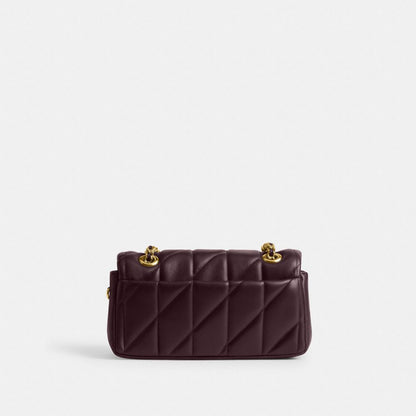 Coach Tabby Shoulder Bag 20 With Pillow Quilting Brass Black Currant