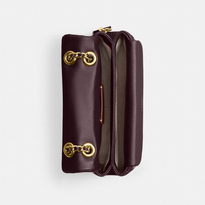 Coach Tabby Shoulder Bag 20 With Pillow Quilting Brass Black Currant