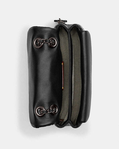 Tabby Shoulder Bag 20 With Pillow Quilting Nappa Leather-Pewter-Black Nappa Leather-Pewter-Black