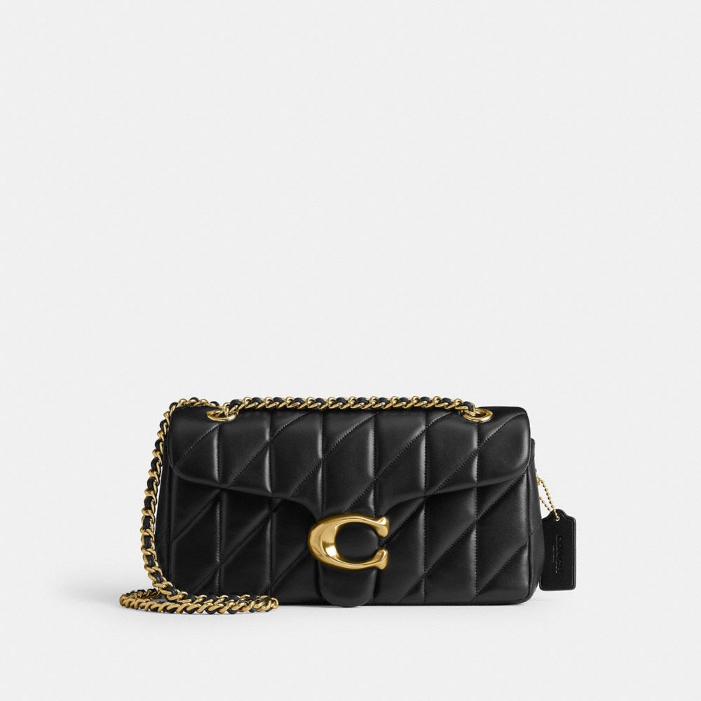 Tabby Shoulder Bag 26 With Pillow Quilting Brass-Black Brass-Black
