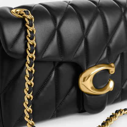 Coach Tabby Shoulder Bag 26 With Pillow Quilting Brass Black