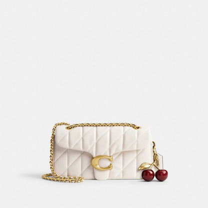 Coach Tabby Shoulder Bag 26 With Pillow Quilting Brass Chalk