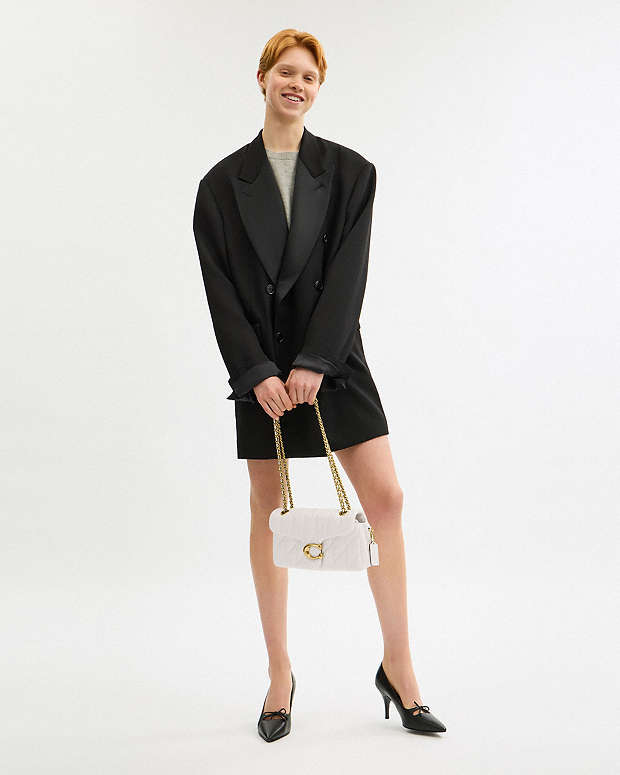 Tabby Shoulder Bag 26 With Pillow Quilting Nappa Leather-Brass-Chalk Nappa Leather-Brass-Chalk
