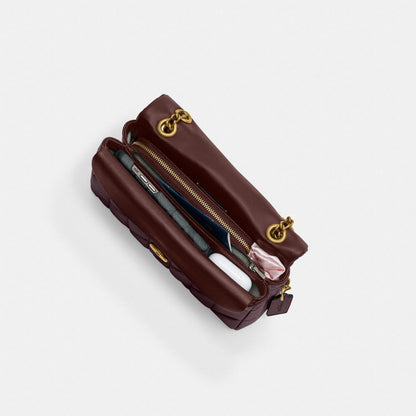 Coach Tabby Shoulder Bag 26 With Pillow Quilting Brass Black Currant